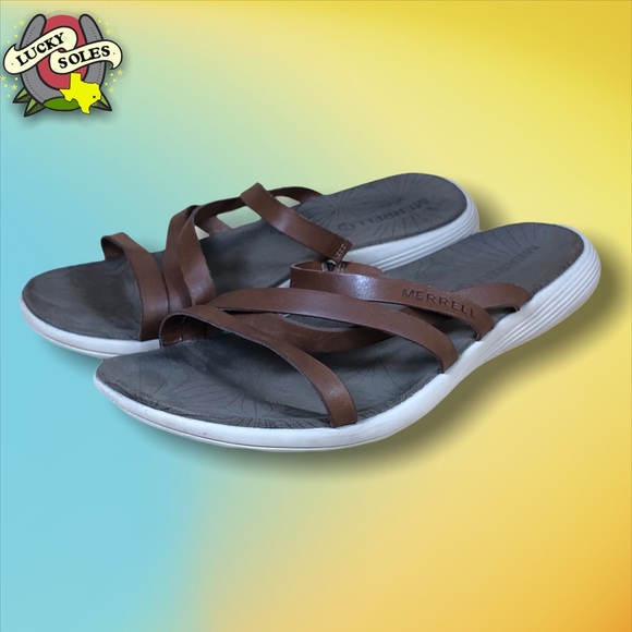 merrell duskair seaway slide leather